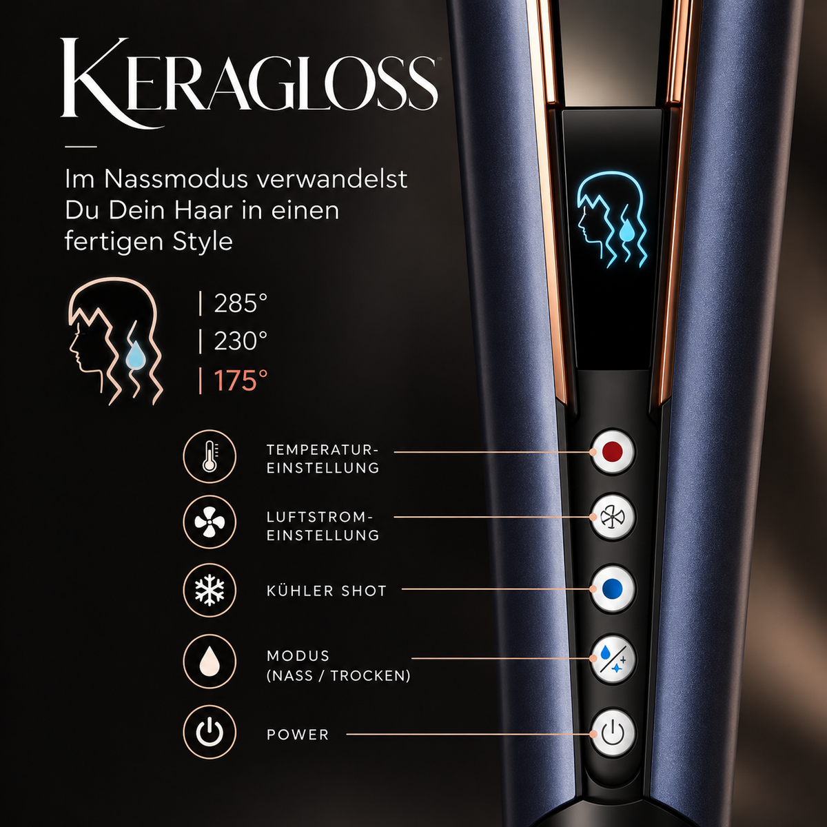 Keragloss 2 in 1 Haarglätter